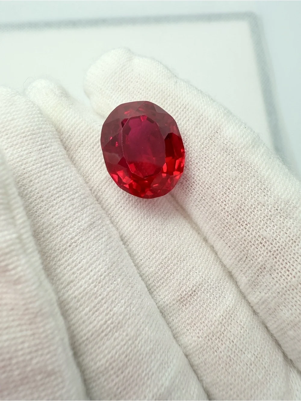 Red Oval Faceted Gemstone - Women Jewelry